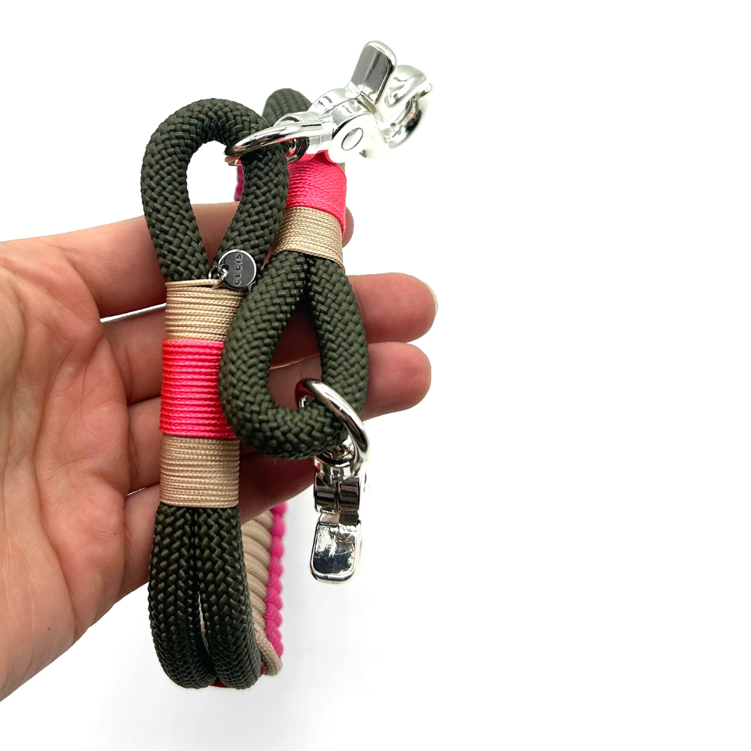 Bag Strap Duo Olive/Pink