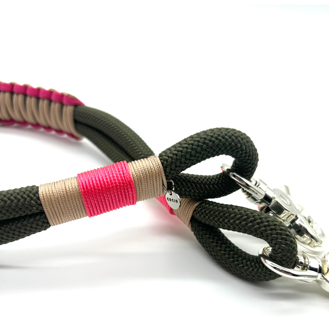 Bag Strap Duo Olive/Pink