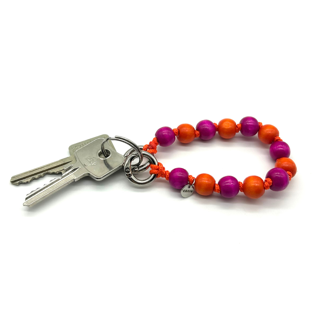 Schlüsselanhänger Pearl Pink/Orange