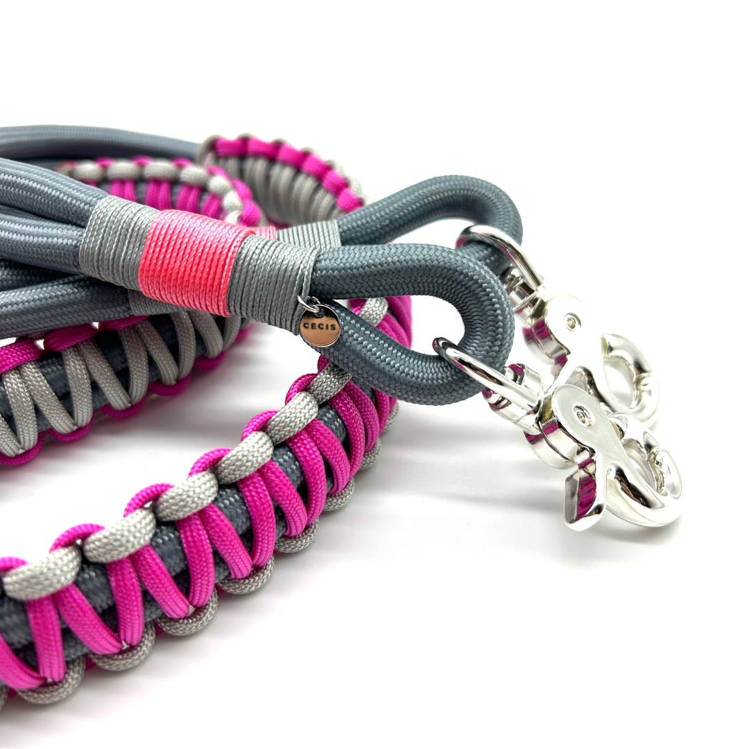 Bag Strap Duo Grau/Pink