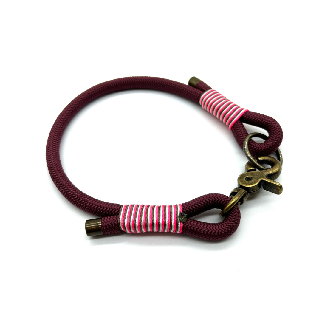 Halsband 'Lucky Leash' in Bordeaux