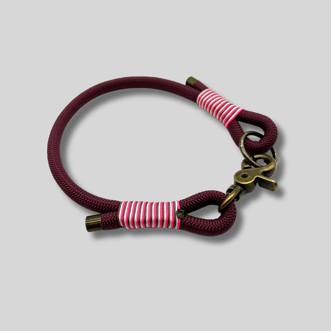 Halsband 'Lucky Leash' in Bordeaux