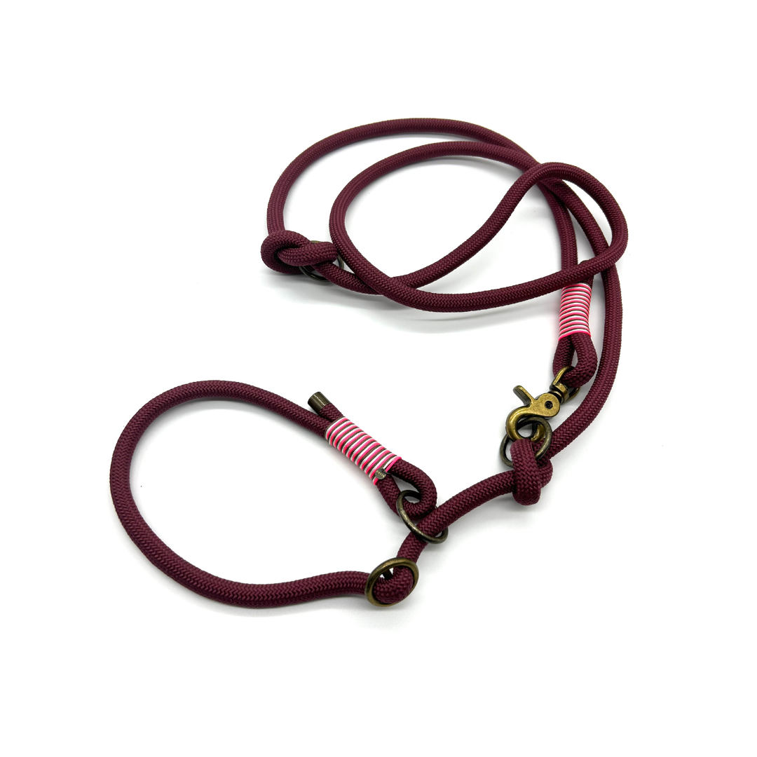 Retrieverleine 'Lucky Leash' in Bordeaux