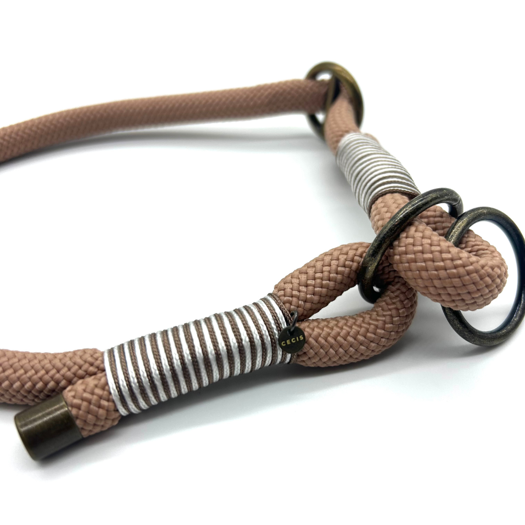 Zughalsband 'Lucky Leash' in Beige