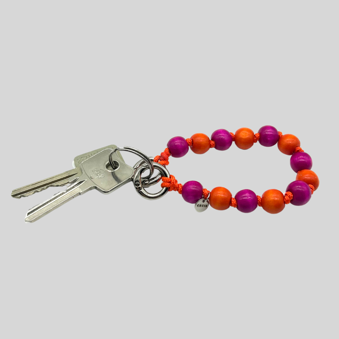 Schlüsselanhänger Pearl Pink/Orange