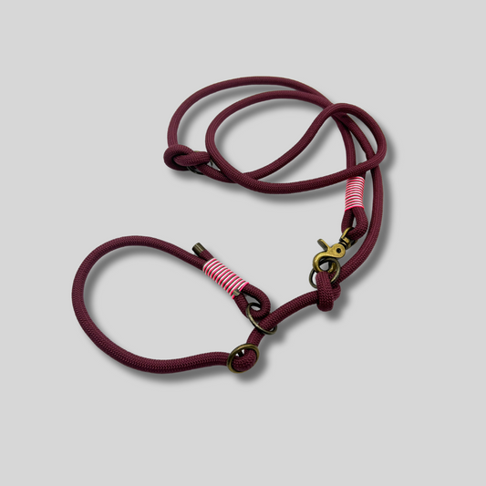 Retrieverleine 'Lucky Leash' in Bordeaux